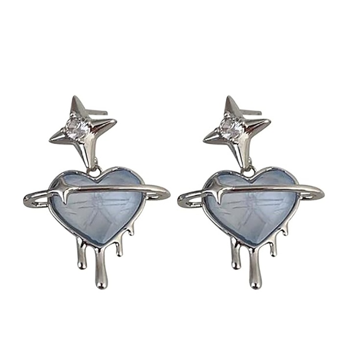 Cercei Eleganti 5798, Sic Moda, Argintiu, lungime 3 cm