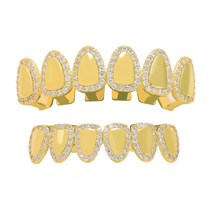 Set bijuterii pentru dinti, BOMSTOM, Alama, Auriui
