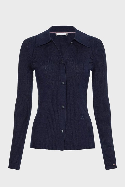 Pulover dama, Tommy Hilfiger, Bumbac, Albastru, 2XS