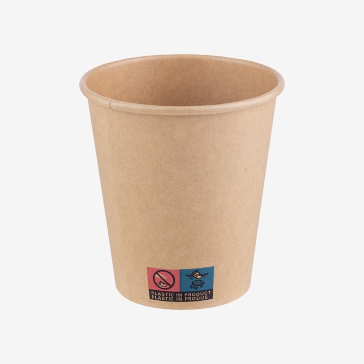 Pahare carton kraft 180 ml 50 buc