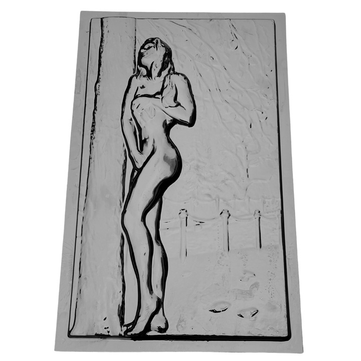 Matrita panou decorativ Eva, model 2024, plastic ABS, negru, 50x30cm