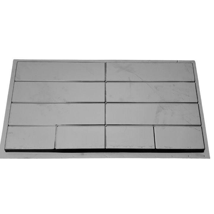 Matrita panou decorativ 3D, model Caramida Design, plastic ABS, negru, 60x30cm