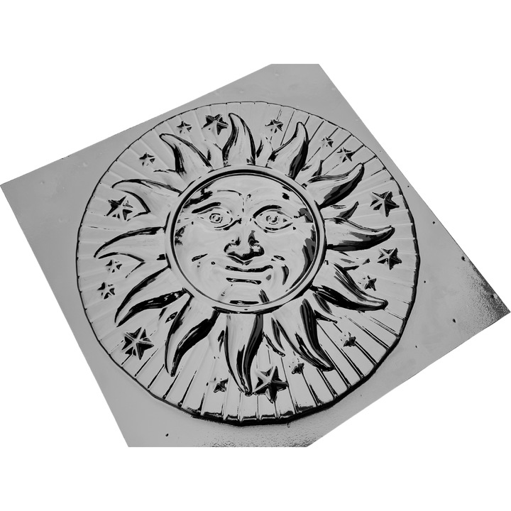 Matrita dale gradina, model Soare, plastic ABS, negru, 36cm