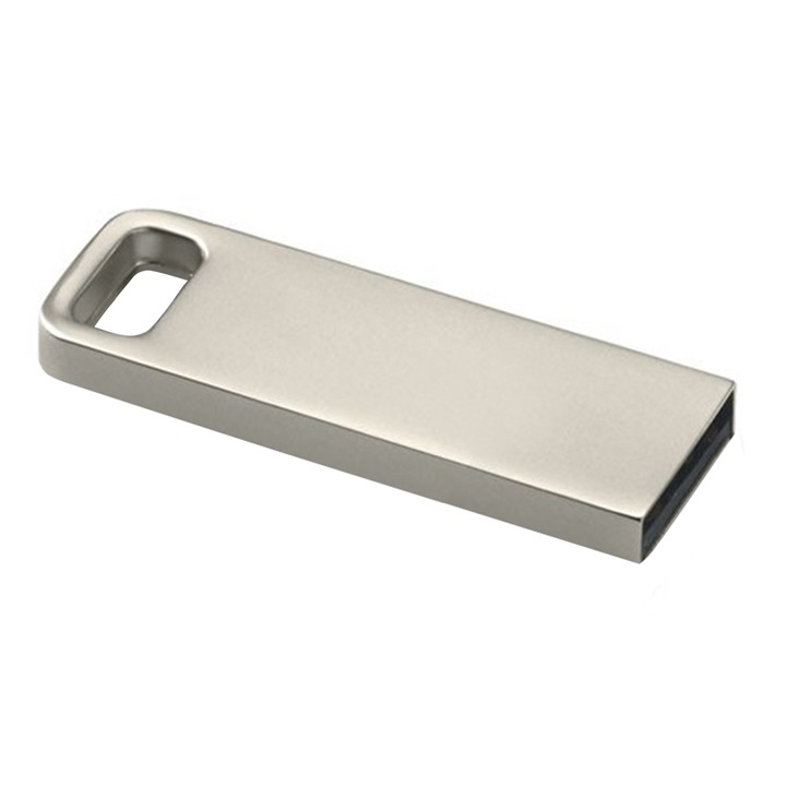 Stick De Memorie SIKS USB 2.0 16GB, Metal, Prindere Breloc, Rezistent La Apa, Stocuri, Magnet, Temperaturi Inalte, Argintiu