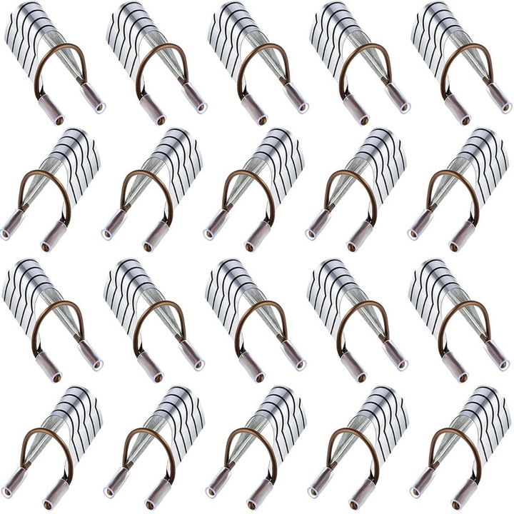 Комплект от 20 шаблона за изграждане на нокти, за многократна употреба, сребристи