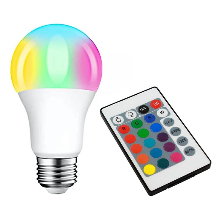 BEC LED ZD7C RGB+W TELECOMANDA E27 9W