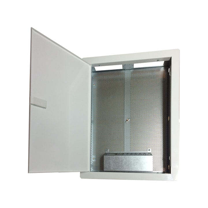 Fém multimédiás szekrény, Alantec, 500x350x90mm, Fehér