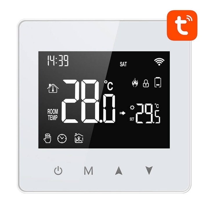 Интелигентен термостат Avatto ZWT198 ZigBee TUYA, Бял