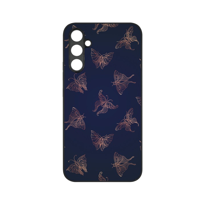 Husa BestCase® MaxSafe, Compatibila Cu Samsung Galaxy S23 FE, Gold Butterfly, HD Colors, Anti-soc, Protectie Camera, Margini ridicate pentru protectia ecranului, G 919