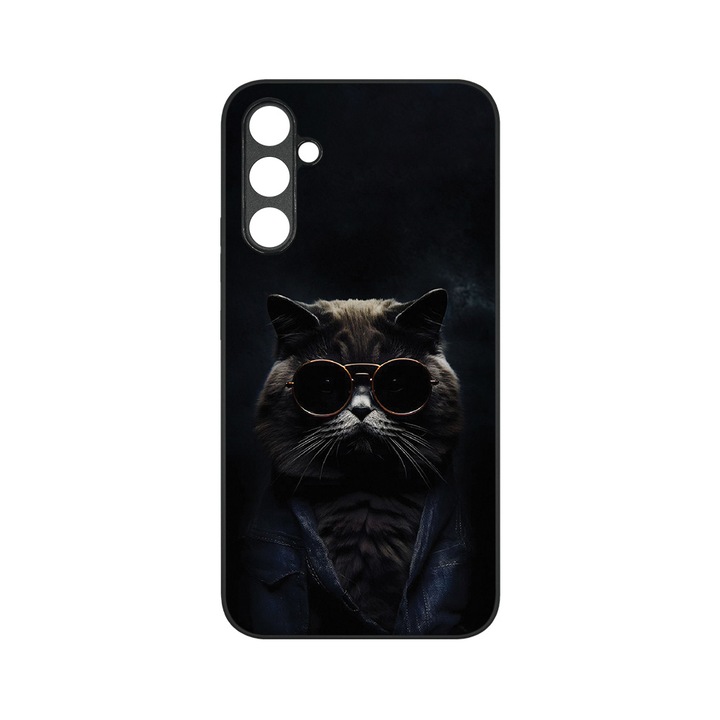 Husa BestCase® MaxSafe, Compatibila Cu Samsung Galaxy S23 FE, King Cat, HD Colors, Anti-soc, Protectie Camera, Margini ridicate pentru protectia ecranului, G 1107