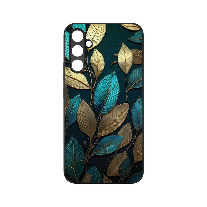 Husa BestCase® MaxSafe, Compatibila Cu Samsung Galaxy S23 FE, Golden Feathers, HD Colors, Anti-soc, Protectie Camera, Margini ridicate pentru protectia ecranului, G 1164
