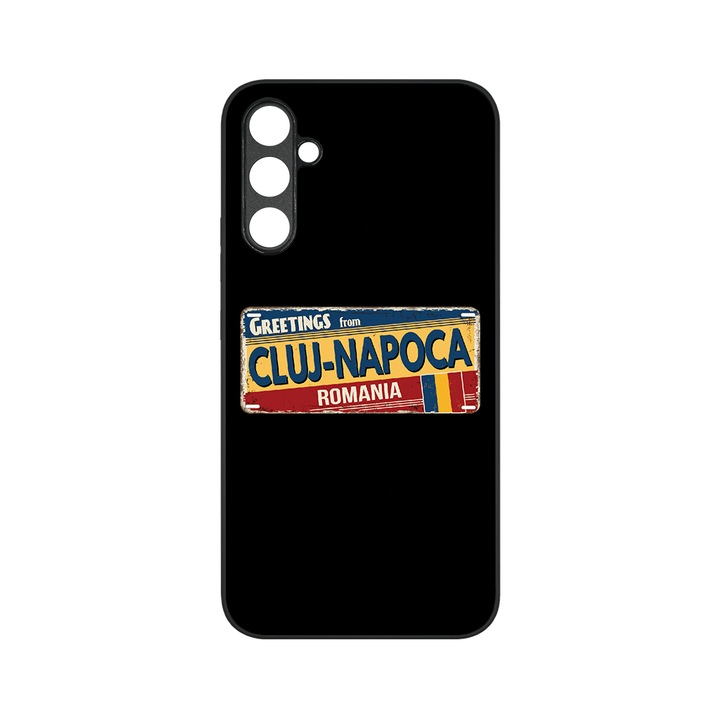 Husa BestCase® MaxSafe, Compatibila Cu Samsung Galaxy S23 FE, Cluj Napoca License plate, HD Colors, Anti-soc, Protectie Camera, Margini ridicate pentru protectia ecranului, G 1185
