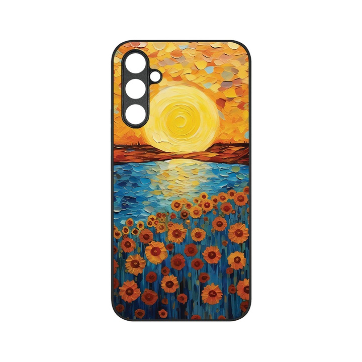 Husa BestCase® MaxSafe, Compatibila Cu Samsung Galaxy S23 FE, Sunflower Painting, HD Colors, Anti-soc, Protectie Camera, Margini ridicate pentru protectia ecranului, G 1273