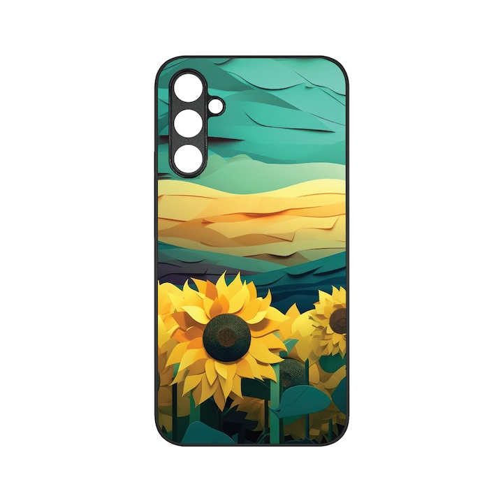 Husa BestCase® MaxSafe, Compatibila Cu Samsung Galaxy S23 FE, Sunflower Art, HD Colors, Anti-soc, Protectie Camera, Margini ridicate pentru protectia ecranului, G 1271