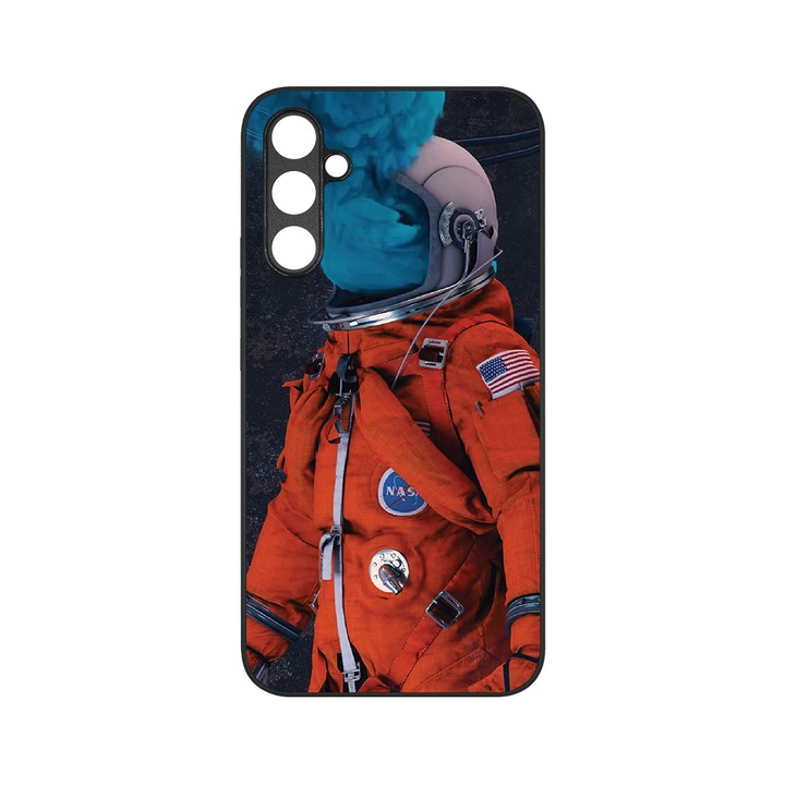 Тънък стъклен капак BestCase®, съвместим със Samsung Galaxy A13 5G, астронавт на НАСА, HD цветове, защита на камерата, повдигнати ръбове за защита на екрана, G 1315