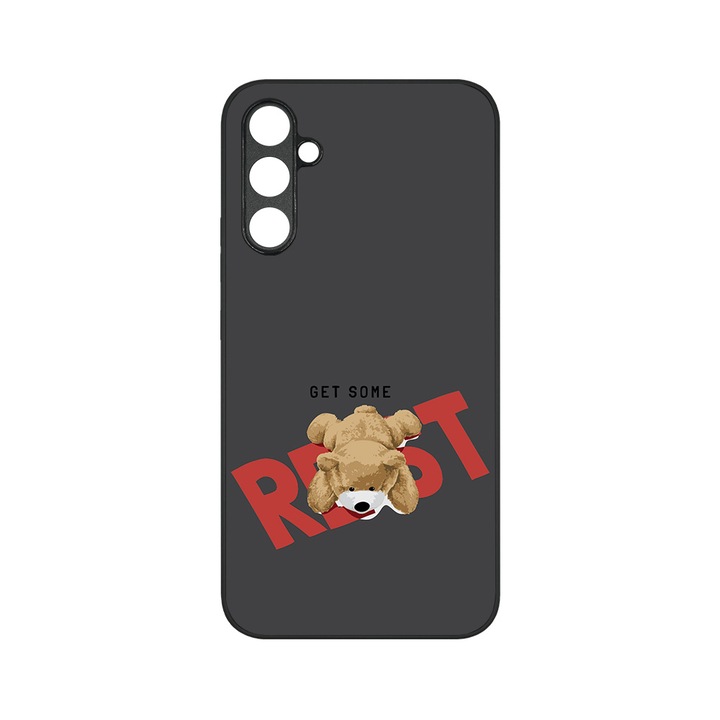 Husa BestCase® MaxSafe, Compatibila Cu Samsung Galaxy S23 FE, Get More Rest Teddy Bear, HD Colors, Anti-soc, Protectie Camera, Margini ridicate pentru protectia ecranului, G 1339