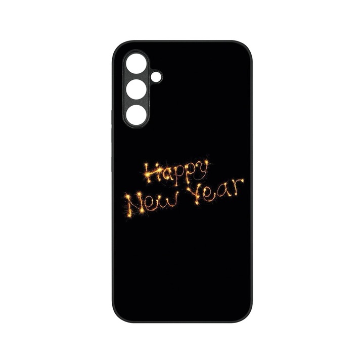 Husa BestCase® MaxSafe, Compatibila Cu Samsung Galaxy S23 FE, Happy New Year, HD Colors, Anti-soc, Protectie Camera, Margini ridicate pentru protectia ecranului, G 1348