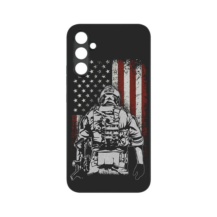 Husa BestCase® MaxSafe, Compatibila Cu Samsung Galaxy S23 FE, American Soldier, HD Colors, Anti-soc, Protectie Camera, Margini ridicate pentru protectia ecranului, G 1380