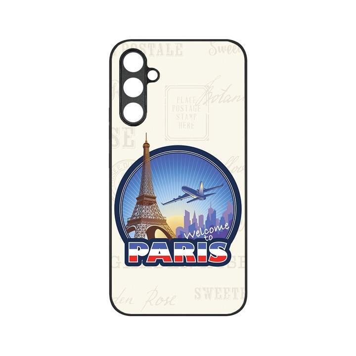 Husa BestCase® MaxSafe, Compatibila Cu Samsung Galaxy S23 FE, Welcome To Paris, HD Colors, Anti-soc, Protectie Camera, Margini ridicate pentru protectia ecranului, G 1384