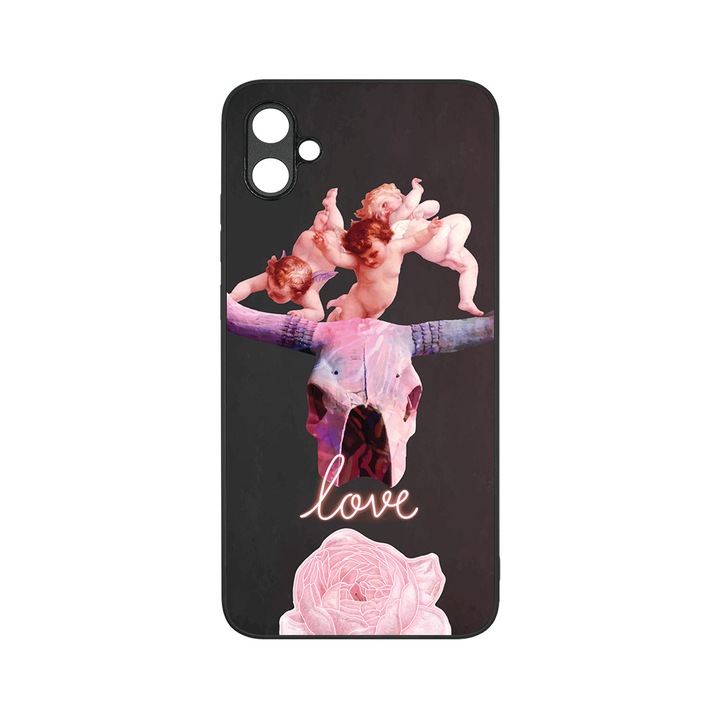 BestCase® Slim Glassy Cover, съвместим със Samsung Galaxy A04e, Cupido, HD цветове, защита на камерата, повдигнати ръбове за защита на екрана, G 915