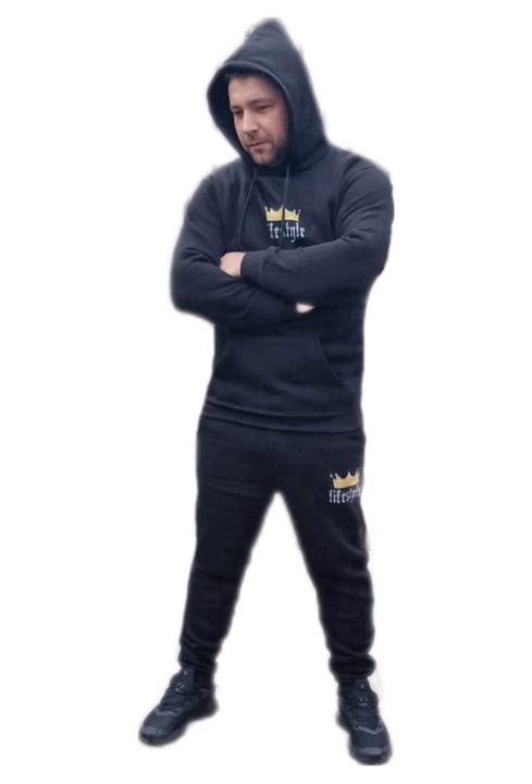 Hanorac cu gluga, gros si pantalon barbat, M