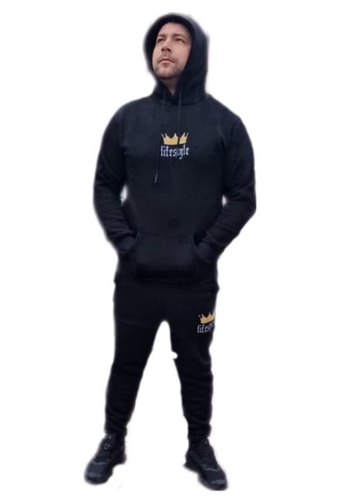 Hanorac cu gluga, gros si pantalon barbat, L