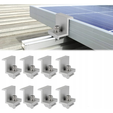 Cleme Solar Pvc Set 8 cleme pentru panou solar, Luka, Aluminiu, Argintiu - eMAG.ro