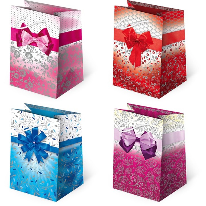 Set 10 pungi cadouri, PAW S.C, Multicolor, 10 x 16 x 6 cm