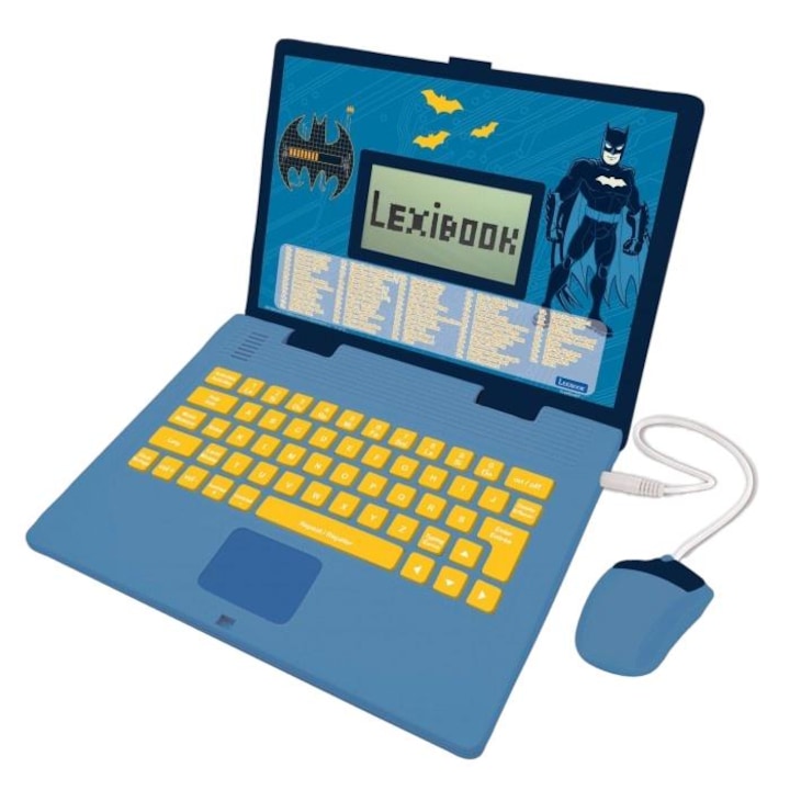 Laptop educativ pentru copii, Lexibook, Model Batman, +4ani, Multicolor