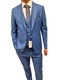 Costum barbati slim fit, albastru, Albastru