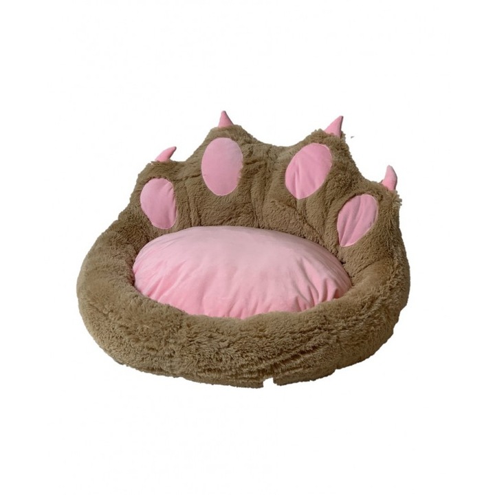 Pat pentru animale de companie, Go Gift, 75x75 cm, Maro/Roz