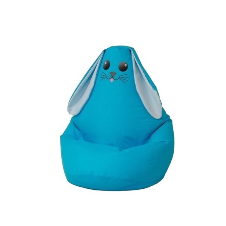 Rabbit puff fotel, Go Gift, Oxford/polisztirol, 140x100 cm, kék