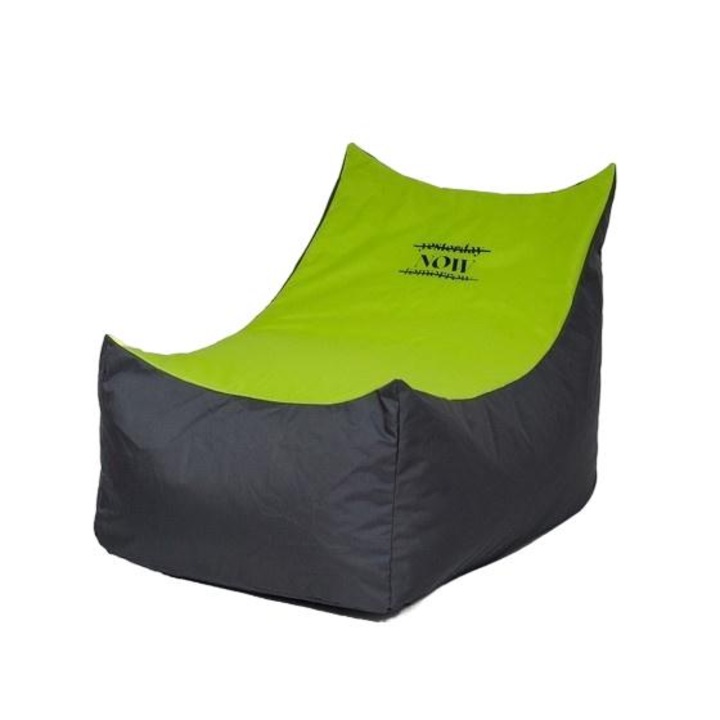 Pouf fotel Sako tron, Go Gift, Oxford/polisztirol, 140x90 cm, zöld/szürke