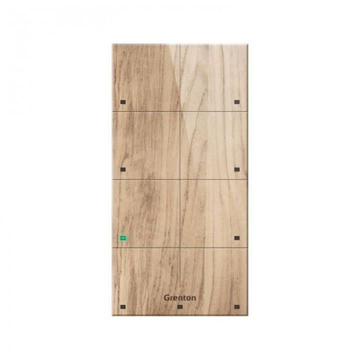 Сензорен панел, Grenton, 8 сензорни полета, Wood