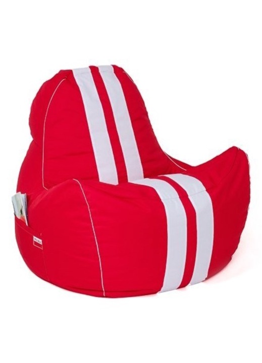 Fotel puffal, Go Gift, Sako, Ferrari, 140x100cm, Piros/Fehér