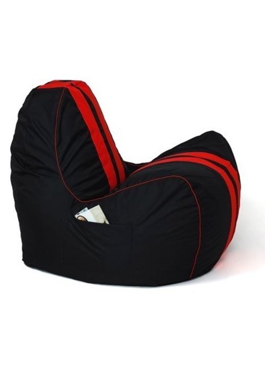 Fotel puffadással, Go Gift, Sako, Ferrari, 140x100cm, piros/fekete