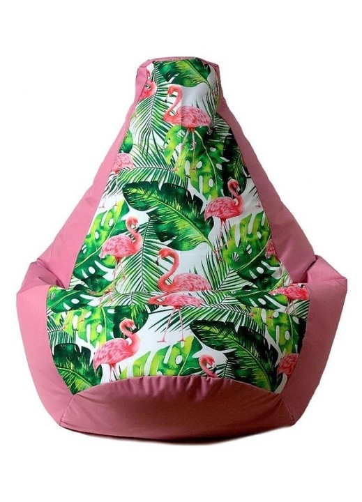 Fotoliu cu puf, Go Gift, Sako, Forma de para, 105x80cm, Roz