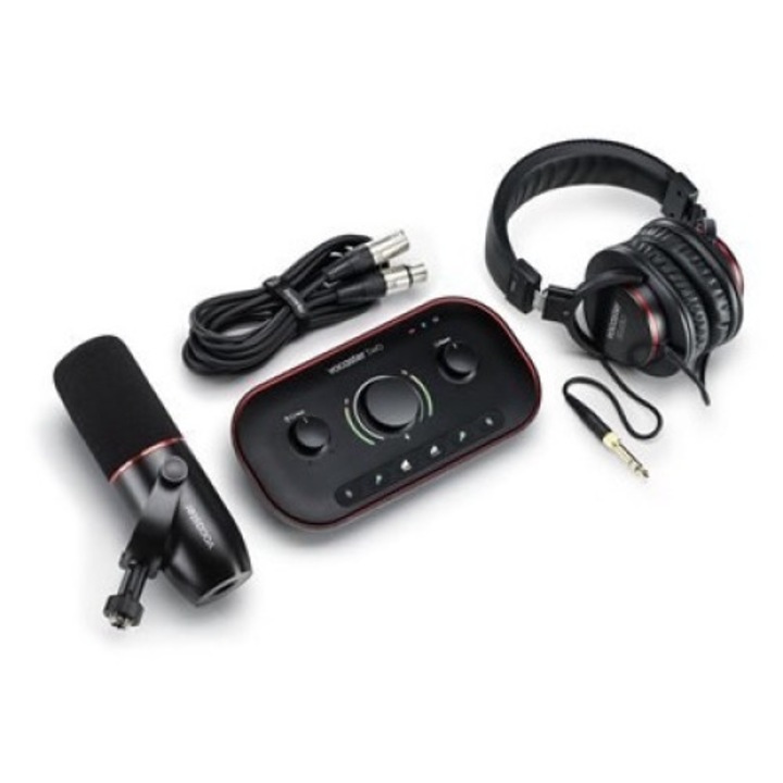 Set pentru podcast, Focusrite, Negru