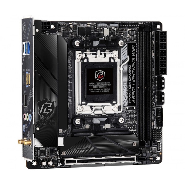 Дънна платка Mini-ITX, Asrock, процесор AMD Ryzen 7000, черен