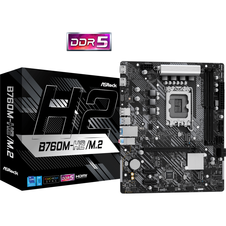 ASRock B760M-H2/M.2, 232237, Alaplap