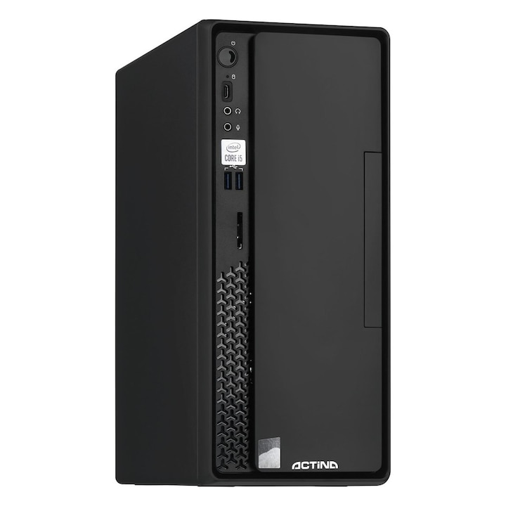 Настолен компютър Actina, i3-14100, 8GB RAM, SSD 1TB, Windows 11 Home, черен