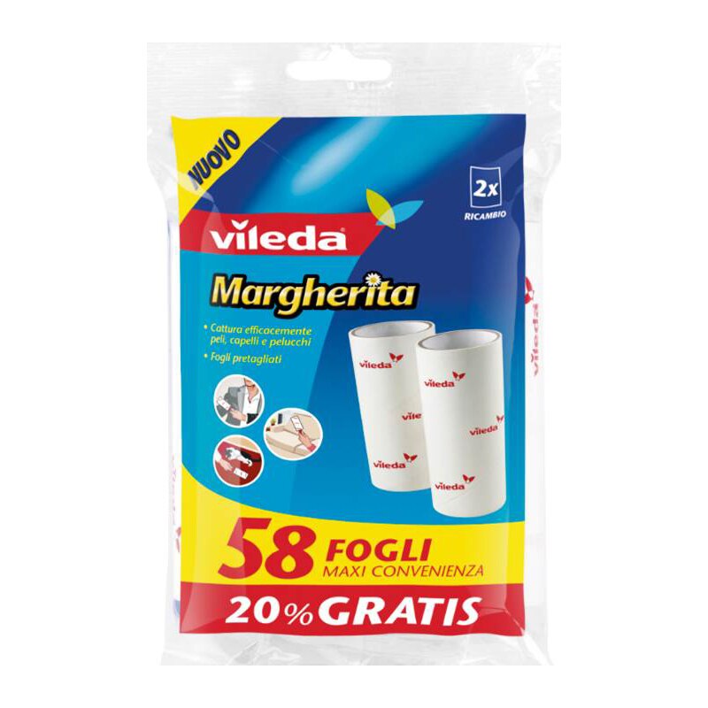 Rezerve pentru rola scame Vileda, 58 folii, 2 buc