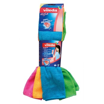 Lavete universale microfibra Vileda, 4 buc Lavete universale microfibra Vileda, 4 buc