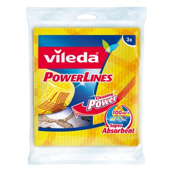Lavete umede Vileda Power 2in1, 3 buc Lavete umede Vileda Power 2in1, 3 buc