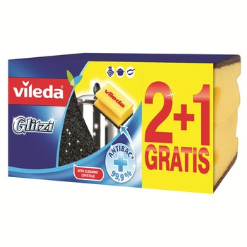 Burete vase Vileda Glitzi, 2+1 Gratis Burete vase Vileda Glitzi, 2+1 Gratis