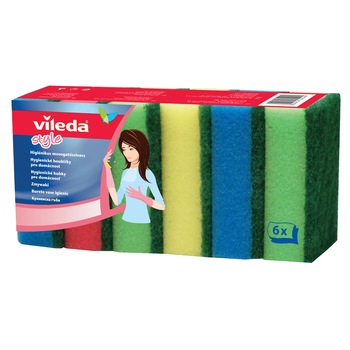 Burete vase Vileda Rainbow, 6 buc Burete vase Vileda Rainbow, 6 buc