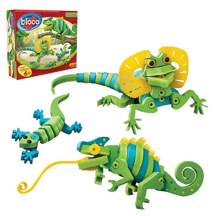 Bloco 3D EVA puzzle, gyíkok és kaméleonok, 21001