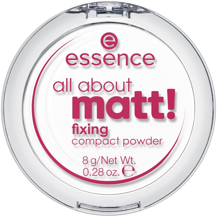 Матираща пудра за лице Essence all about matt! fixing compact powder, 8 g