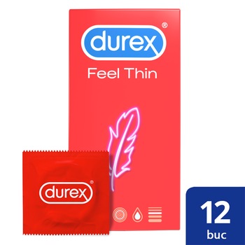 Prezervative Durex Feel Thin, 12 buc Prezervative Durex Feel Thin, 12 buc