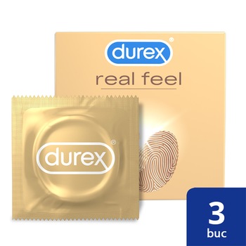 Prezervative Durex Real Feel, 3 buc Prezervative Durex Real Feel, 3 buc